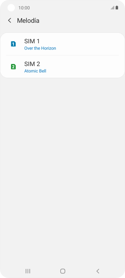 Pulsa el nombre de la tarjeta SIM. Pulsa el nombre de la tarjeta SIM.