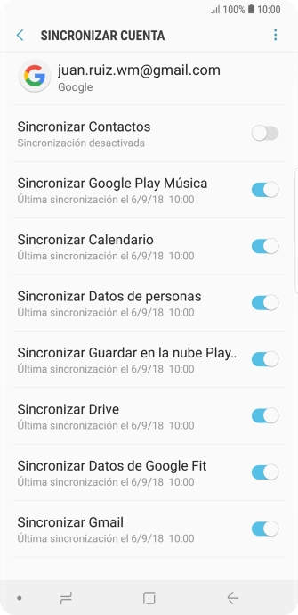 Pulsa el indicador junto a 