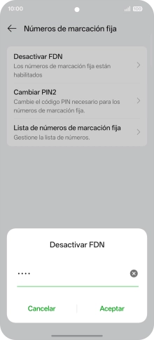 Introduce el código PIN2 y pulsa Aceptar. Introduce el código PIN2 y pulsa Aceptar.