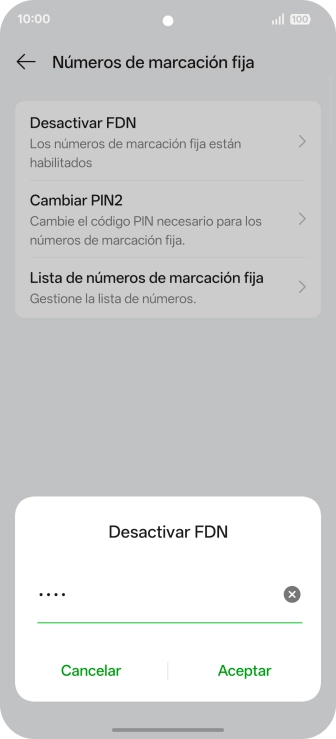 Introduce el código PIN2 y pulsa Aceptar. Introduce el código PIN2 y pulsa Aceptar.