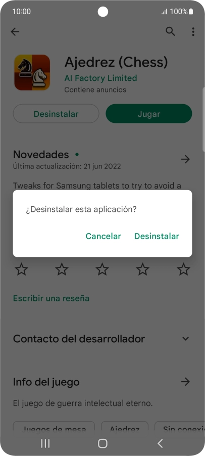 Pulsa Desinstalar. Pulsa Desinstalar.