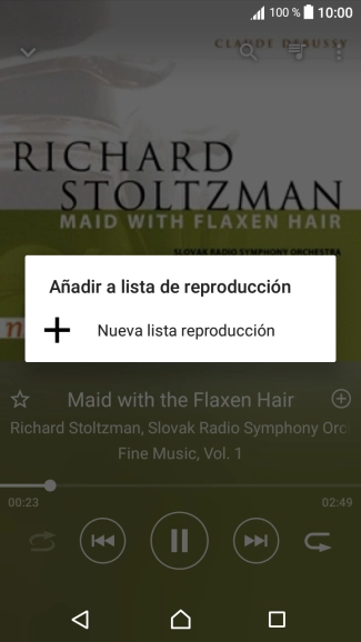 Pulsa Nueva lista reproducción. Pulsa Nueva lista reproducción.