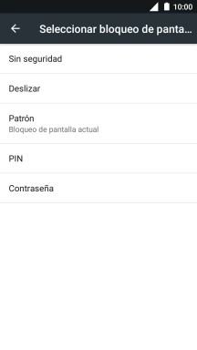 Pulsa Sin seguridad.