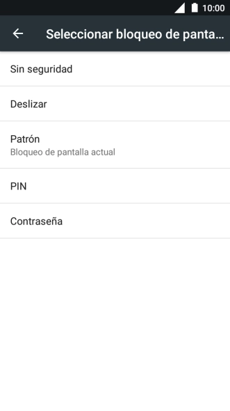 Pulsa Sin seguridad.