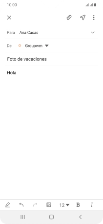 Pulsa el icono de anexos. Pulsa el icono de anexos.