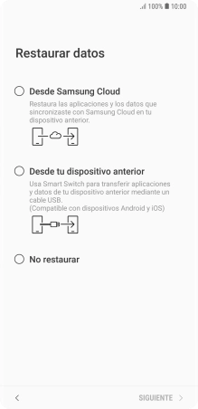 Puedes transferir el contenido de otro teléfono cuando activas tu teléfono por primera vez y cuando lo has restablecido. Cuando aparezca en la pantalla del teléfono esta imagen, ya está listo para la transmisión del contenido del otro teléfono. Puedes transferir el contenido de otro teléfono cuando activas tu teléfono por primera vez y cuando lo has restablecido. Cuando aparezca en la pantalla del teléfono esta imagen, ya está listo para la transmisión del contenido del otro teléfono.