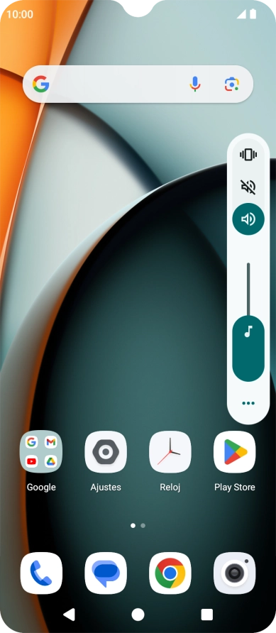 Pulsa el icono de modo silencioso para activar el modo silencioso.