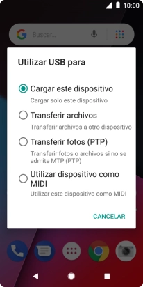 Pulsa Transferir archivos. Pulsa Transferir archivos.