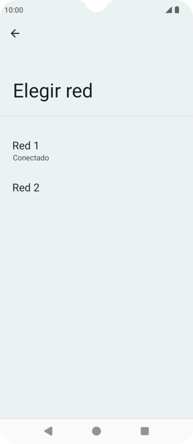 Pulsa la red deseada. Pulsa la red deseada.