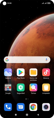 Desliza dos dedos hacia abajo desde la parte superior de la pantalla.