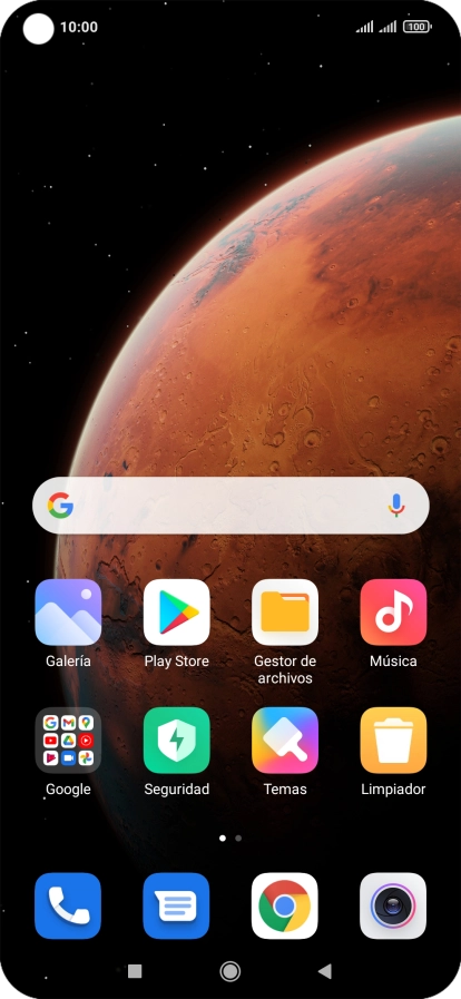 Desliza dos dedos hacia abajo desde la parte superior de la pantalla.