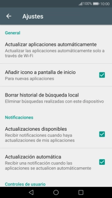 Pulsa Actualizar aplicaciones automáticamente. Pulsa Actualizar aplicaciones automáticamente.
