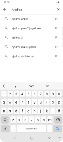 Introduce el nombre del tema o de la app y pulsa el icono de búsqueda. Introduce el nombre del tema o de la app y pulsa el icono de búsqueda.