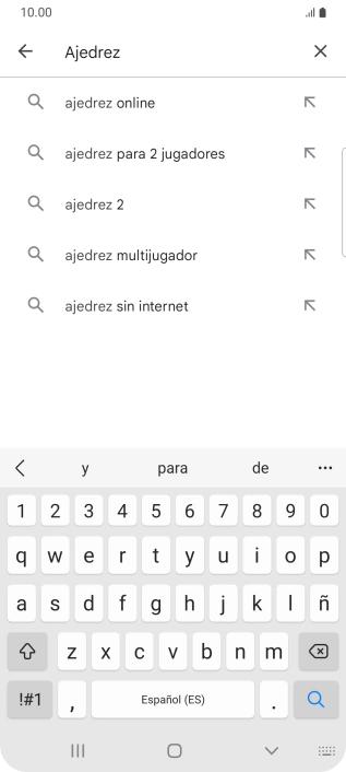 Introduce el nombre del tema o de la app y pulsa el icono de búsqueda. Introduce el nombre del tema o de la app y pulsa el icono de búsqueda.