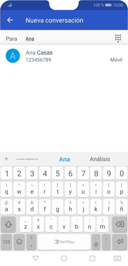 Pulsa el contacto deseado. Pulsa el contacto deseado.