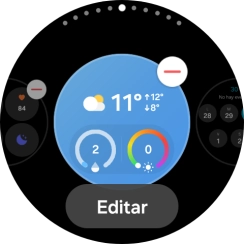Pulsa el icono de eliminar widgets. Pulsa el icono de eliminar widgets.