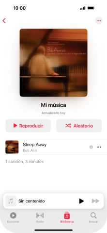 Desplázate a la categoría o a la lista de reproducción deseada y pulsa el archivo de música deseado. Desplázate a la categoría o a la lista de reproducción deseada y pulsa el archivo de música deseado.
