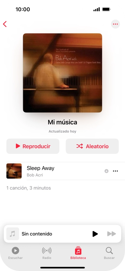 Desplázate a la categoría o a la lista de reproducción deseada y pulsa el archivo de música deseado. Desplázate a la categoría o a la lista de reproducción deseada y pulsa el archivo de música deseado.