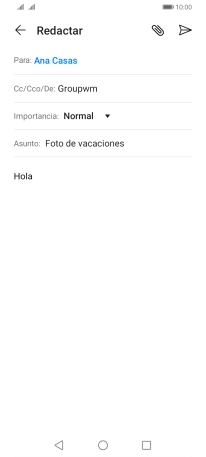 Pulsa el icono de anexos. Pulsa el icono de anexos.