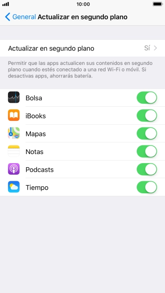 Pulsa Actualizar en segundo plano. Pulsa Actualizar en segundo plano.