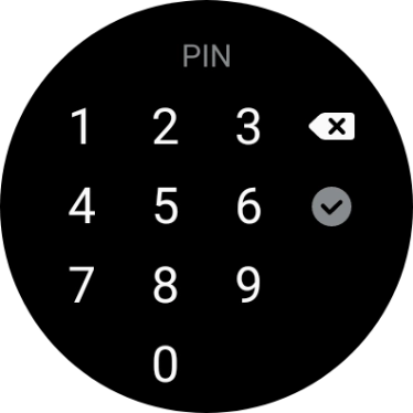 Introduce un código PIN y sigue las indicaciones de la pantalla para crear un código PIN como código de seguridad. Introduce un código PIN y sigue las indicaciones de la pantalla para crear un código PIN como código de seguridad.