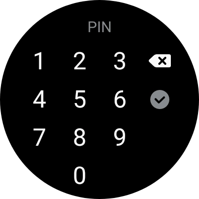 Introduce un código PIN y sigue las indicaciones de la pantalla para crear un código PIN como código de seguridad. Introduce un código PIN y sigue las indicaciones de la pantalla para crear un código PIN como código de seguridad.