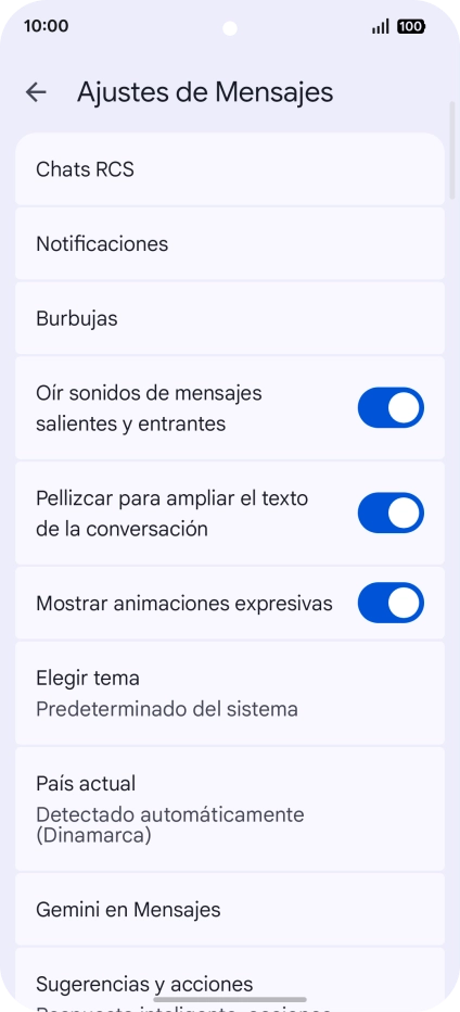 Pulsa Gemini en Mensajes. Pulsa Gemini en Mensajes.