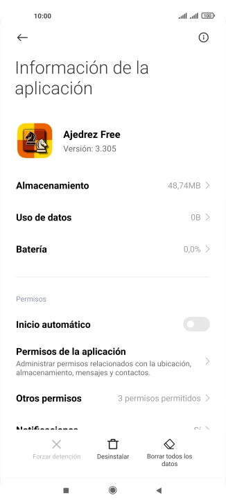Pulsa la tecla de inicio para terminar y regresar a la pantalla de inicio.