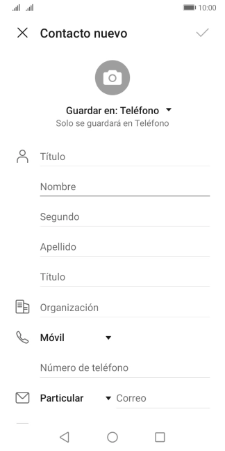 Pulsa Nombre e introduce el nombre deseado. Pulsa Nombre e introduce el nombre deseado.