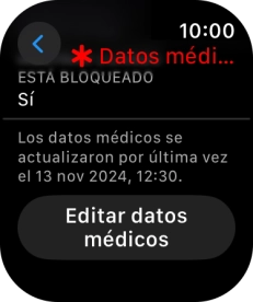 Pulsa Editar datos médicos. Pulsa Editar datos médicos.