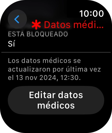 Pulsa Editar datos médicos. Pulsa Editar datos médicos.