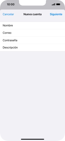 Pulsa Descripción e introduce el nombre de la cuenta de correo electrónico.