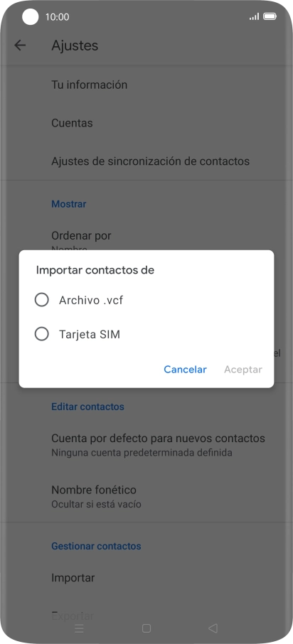 Pulsa Tarjeta SIM.