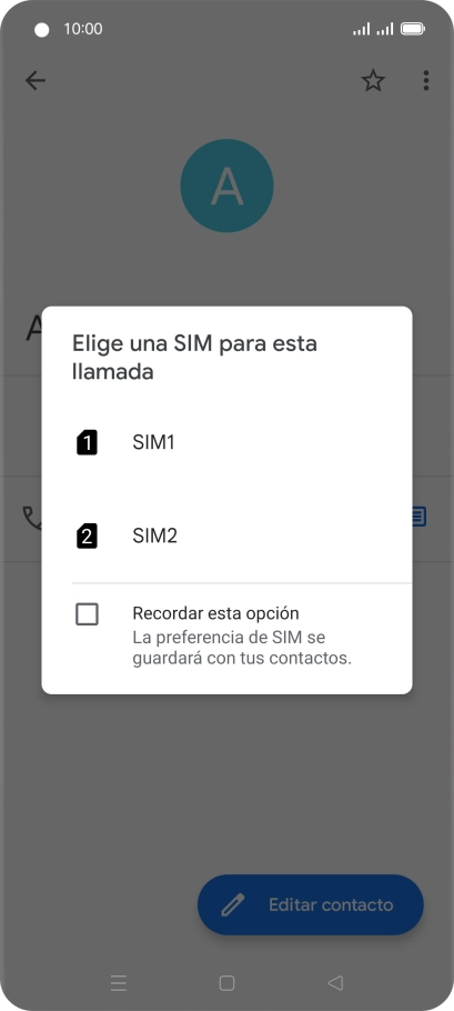 Pulsa la tarjeta SIM deseada. Pulsa la tarjeta SIM deseada.