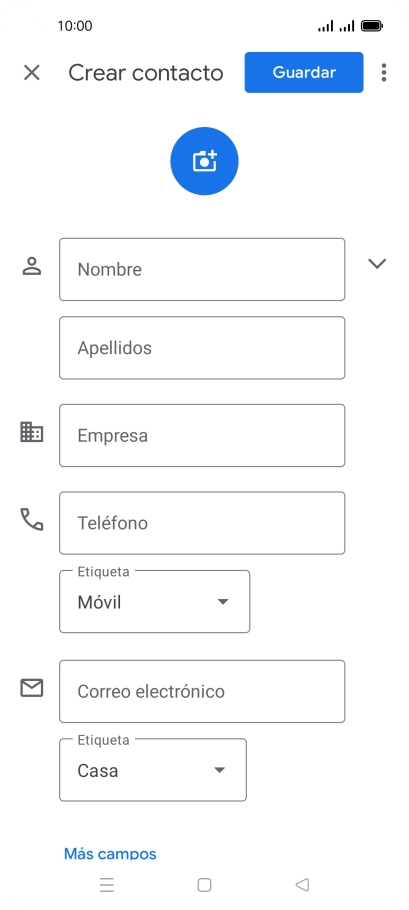 Pulsa Nombre e introduce el nombre deseado.