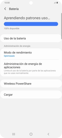 Pulsa Modo de rendimiento. Pulsa Modo de rendimiento.