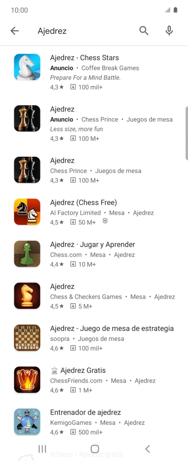 Pulsa la app deseada. Pulsa la app deseada.