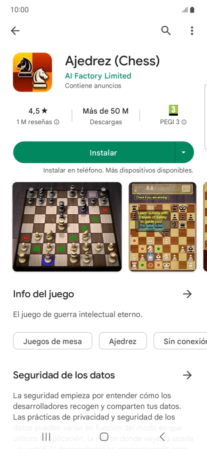 Pulsa Instalar y sigue las indicaciones de la pantalla para instalar la app. Pulsa Instalar y sigue las indicaciones de la pantalla para instalar la app.