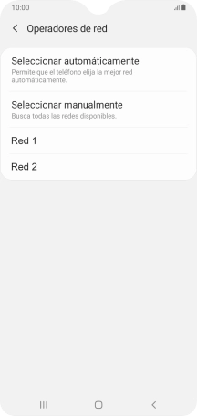 Pulsa la red deseada. Pulsa la red deseada.