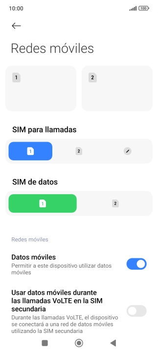 Pulsa la SIM de la línea móvil deseada. Pulsa la SIM de la línea móvil deseada.