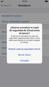 Pulsa el ajuste deseado. Pulsa el ajuste deseado.