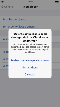 Pulsa el ajuste deseado.