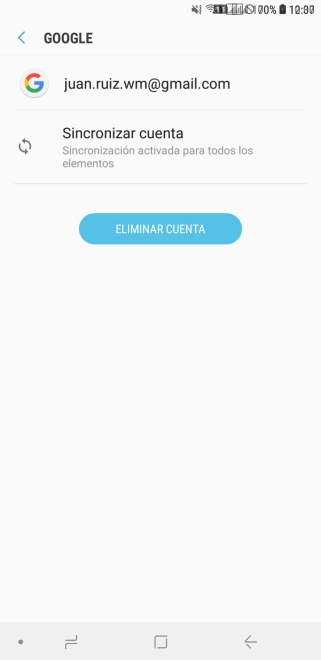 Pulsa Sincronizar cuenta. Pulsa Sincronizar cuenta.