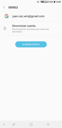 Pulsa Sincronizar cuenta. Pulsa Sincronizar cuenta.