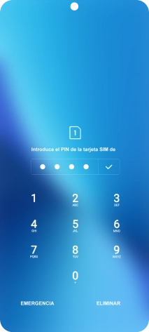 Si lo solicita el teléfono, introduce el código PIN y pulsa el icono de aceptar. Si lo solicita el teléfono, introduce el código PIN y pulsa el icono de aceptar.