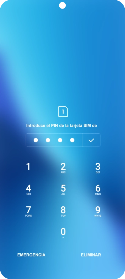 Si lo solicita el teléfono, introduce el código PIN y pulsa el icono de aceptar. Si lo solicita el teléfono, introduce el código PIN y pulsa el icono de aceptar.