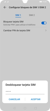 Introduce tu código PIN y pulsa ACEPTAR. Introduce tu código PIN y pulsa ACEPTAR.