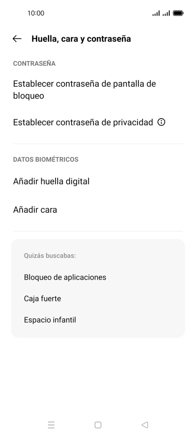 Pulsa Añadir huella digital. Pulsa Añadir huella digital.