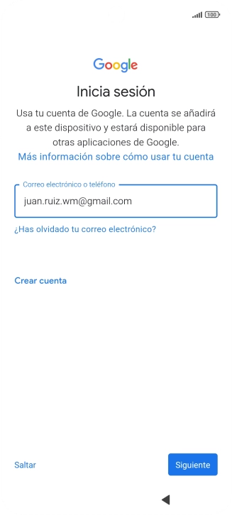 Sigue las indicaciones de la pantalla para terminar la activación. Sigue las indicaciones de la pantalla para terminar la activación.