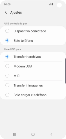 Pulsa Transferir archivos para activar la función. Pulsa Transferir archivos para activar la función.